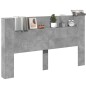 vidaXL Cabecero de cama con LED gris hormigón 180x16,5x103,5 cm