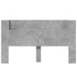 vidaXL Cabecero de cama con LED gris hormigón 180x16,5x103,5 cm