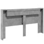 vidaXL Cabecero de cama con LED gris hormigón 180x16,5x103,5 cm