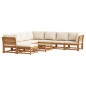 vidaXL Juego de muebles jardín 9 pzas con cojines madera maciza acacia vidaXL Juego de muebles jardín 9 pzas con cojines madera maciza acacia