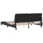vidaXL Estructura de cama con cabecero de terciopelo negro 180x200 cm vidaXL Estructura de cama con cabecero de terciopelo negro 180x200 cm