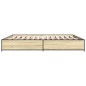 vidaXL Estructura cama madera ingeniería metal roble Sonoma 200x200 cm vidaXL Estructura cama madera ingeniería metal roble Sonoma 200x200 cm