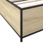 vidaXL Estructura cama madera ingeniería metal roble Sonoma 200x200 cm vidaXL Estructura cama madera ingeniería metal roble Sonoma 200x200 cm