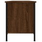 vidaXL Mueble TV con puertas contrachapada marrón roble 102x35x45 cm