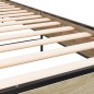 vidaXL Estructura cama madera ingeniería metal roble Sonoma 90x200 cm vidaXL Estructura cama madera ingeniería metal roble Sonoma 90x200 cm