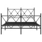 vidaXL Estructura de cama con cabecero y pie metal negro 120x190 cm
