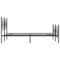 vidaXL Estructura de cama con cabecero y pie metal negro 120x190 cm