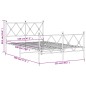 vidaXL Estructura de cama con cabecero y pie metal negro 120x190 cm