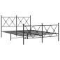 vidaXL Estructura de cama cabecero y estribo metal negro 140x190 cm vidaXL Estructura de cama cabecero y estribo metal negro 140x190 cm