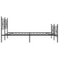 vidaXL Estructura de cama cabecero y estribo metal negro 140x190 cm vidaXL Estructura de cama cabecero y estribo metal negro 140x190 cm