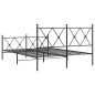 vidaXL Estructura de cama cabecero y estribo metal negro 140x190 cm vidaXL Estructura de cama cabecero y estribo metal negro 140x190 cm