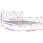 vidaXL Estructura de cama cabecero y estribo metal negro 140x190 cm vidaXL Estructura de cama cabecero y estribo metal negro 140x190 cm