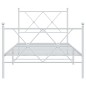 vidaXL Estructura cama metal con cabecero y pie cama blanca 90x200 cm vidaXL Estructura cama metal con cabecero y pie cama blanca 90x200 cm