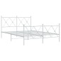 vidaXL Estructura cama metal cabecero y estribo blanco 140x190 cm vidaXL Estructura cama metal cabecero y estribo blanco 140x190 cm