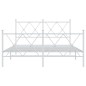 vidaXL Estructura cama metal cabecero y estribo blanco 140x190 cm vidaXL Estructura cama metal cabecero y estribo blanco 140x190 cm