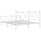 vidaXL Estructura cama metal cabecero y estribo blanco 140x190 cm vidaXL Estructura cama metal cabecero y estribo blanco 140x190 cm