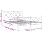 vidaXL Estructura cama metal cabecero y estribo blanco 140x190 cm vidaXL Estructura cama metal cabecero y estribo blanco 140x190 cm