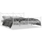 vidaXL Estructura cama metal con cabecero y pie cama blanco 183x213 cm vidaXL Estructura cama metal con cabecero y pie cama blanco 183x213 cm