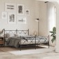 vidaXL Estructura de cama cabecero y estribo metal negro 150x200 cm vidaXL Estructura de cama cabecero y estribo metal negro 150x200 cm
