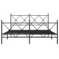 vidaXL Estructura de cama cabecero y estribo metal negro 150x200 cm vidaXL Estructura de cama cabecero y estribo metal negro 150x200 cm