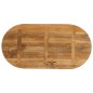 vidaXL Tablero de mesa ovalado madera maciza de mango 120x60x3,8 cm