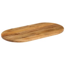 vidaXL Tablero de mesa ovalado madera maciza de mango 120x50x2,5 cm