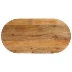 vidaXL Tablero de mesa ovalado madera maciza de mango 90x40x2,5 cm
