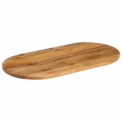 vidaXL Tablero de mesa ovalado madera maciza de mango 90x40x2,5 cm