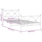 vidaXL Estructura de cama con cabecero y estribo metal negro 100x200cm