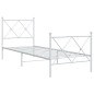 vidaXL Estructura cama metal con cabecero y pie cama blanca 80x200 cm vidaXL Estructura cama metal con cabecero y pie cama blanca 80x200 cm