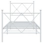 vidaXL Estructura cama metal con cabecero y pie cama blanca 80x200 cm vidaXL Estructura cama metal con cabecero y pie cama blanca 80x200 cm
