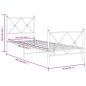 vidaXL Estructura cama metal con cabecero y pie cama blanca 80x200 cm vidaXL Estructura cama metal con cabecero y pie cama blanca 80x200 cm
