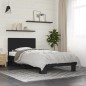 vidaXL Estructura de cama madera ingeniería y metal negro 100x200 cm vidaXL Estructura de cama madera ingeniería y metal negro 100x200 cm