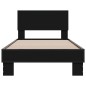 vidaXL Estructura de cama madera ingeniería y metal negro 100x200 cm vidaXL Estructura de cama madera ingeniería y metal negro 100x200 cm