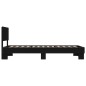 vidaXL Estructura de cama madera ingeniería y metal negro 100x200 cm vidaXL Estructura de cama madera ingeniería y metal negro 100x200 cm