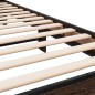 vidaXL Estructura cama madera ingeniería metal roble marrón 75x190 cm vidaXL Estructura cama madera ingeniería metal roble marrón 75x190 cm