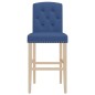 vidaXL Taburetes altos 2 uds madera maciza de caucho y tela vidaXL Taburetes altos 2 uds madera maciza de caucho y tela