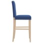 vidaXL Taburetes altos 2 uds madera maciza de caucho y tela vidaXL Taburetes altos 2 uds madera maciza de caucho y tela