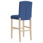 vidaXL Taburetes altos 2 uds madera maciza de caucho y tela vidaXL Taburetes altos 2 uds madera maciza de caucho y tela