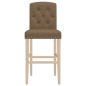 vidaXL Taburetes altos 2 uds madera maciza de caucho y tela vidaXL Taburetes altos 2 uds madera maciza de caucho y tela