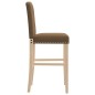 vidaXL Taburetes altos 2 uds madera maciza de caucho y tela vidaXL Taburetes altos 2 uds madera maciza de caucho y tela