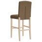 vidaXL Taburetes altos 2 uds madera maciza de caucho y tela vidaXL Taburetes altos 2 uds madera maciza de caucho y tela