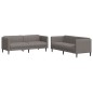 vidaXL Juego de sofás 2 piezas tela gris taupe vidaXL Juego de sofás 2 piezas tela gris taupe