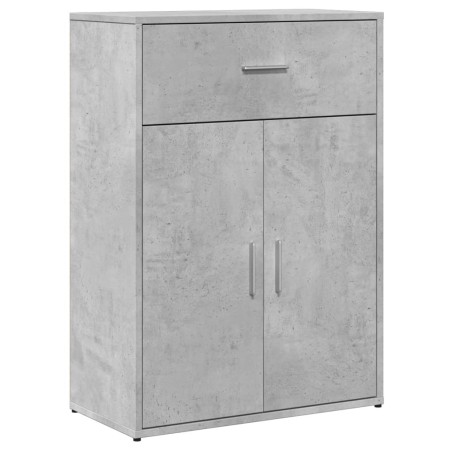 vidaXL Aparador madera de ingeniería gris hormigón 60x30x84 cm