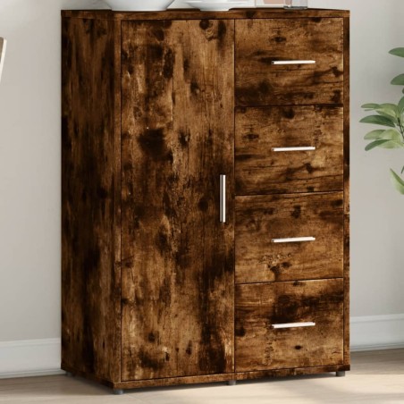vidaXL Aparador de madera de ingeniería roble ahumado 60x31x84 cm