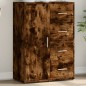vidaXL Aparador de madera de ingeniería roble ahumado 60x31x84 cm