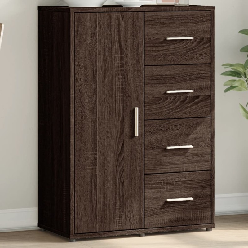 vidaXL Aparador de madera de ingeniería roble marrón 60x31x84 cm vidaXL Aparador de madera de ingeniería roble marrón 60x31x84 cm