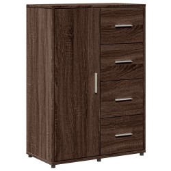 vidaXL Aparador de madera de ingeniería roble marrón 60x31x84 cm