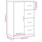 vidaXL Aparador de madera de ingeniería roble marrón 60x31x84 cm vidaXL Aparador de madera de ingeniería roble marrón 60x31x84 cm