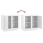 vidaXL Aparador blanco brillante 80x40x75 cm vidaXL Aparador blanco brillante 80x40x75 cm